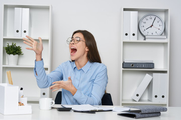 young woman in office