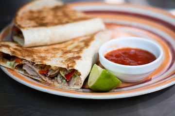 Mexican food - delicious tacos with ground beef