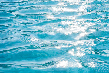 Fototapeta na wymiar pure water surface blue ocean color scenery soft background