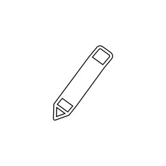 Pencil icon. List edit button. Logo design element