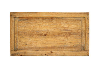 Old plank of wood isolated on white background