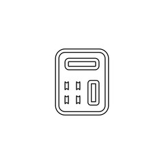 Calculator icon. Math education symbol. Logo design element