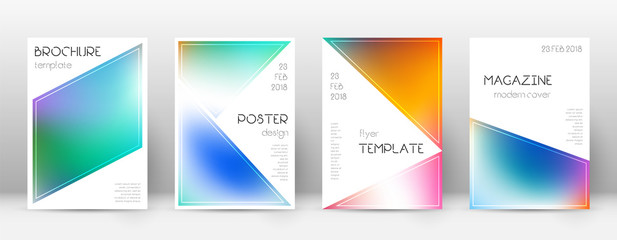 Flyer layout. Triangle lovely template for Brochur
