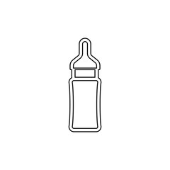 Baby bottle icon. Child food symbol. Logo design element