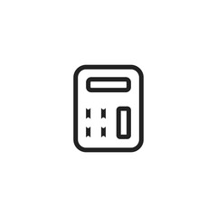 Calculator icon. Math education symbol. Logo design element