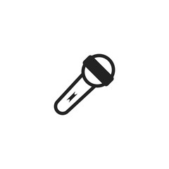 Microphone icon. Voice record button. Logo design element