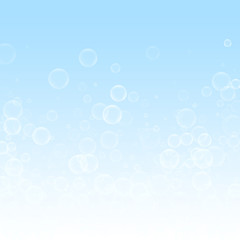 Random soap bubbles Christmas background. Subtle f