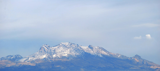 Iztaccihuatl mountain with snow in Mexico