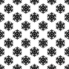 Seamless pattern of snowflakes. Christmas or winter theme vector background