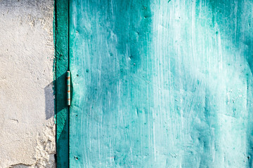 old door green background texture