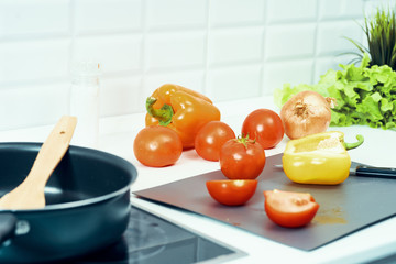 vegetables on the table