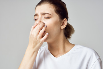 woman with headache