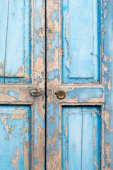 blue old door unlocked