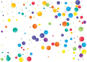 Obraz premium Festive color round confetti background. Abstract frame confetti texture for holiday, postcard, poster, website, carnivals, birthday and children's parties. Cover confetti mock-up. Wedding card layout