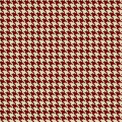 Houndstooth seamless background in beige and dark red colors. - 308501161