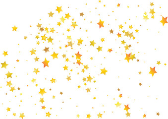 Festive glitter gold star confetti background. Abstract frame confetti texture for holiday, postcard, poster, website, carnivals, birthday and children's parties. Cover confetti mock-up. Wedding card