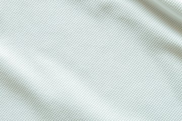 White grey fabric close up shot of Cotton and polyester Polo shirt. Casual wear over the weekend or summer time season. Background texture concept with copy space for text.