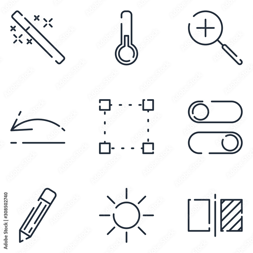 Leinwandbilder creativity set icon template color editable. creativity pack symbol vector sign isolated on white ba
