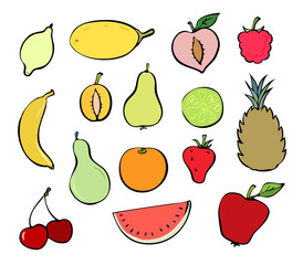 Collection of colorful fruits.
