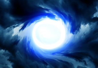 Hole in the Dramatic Clouds