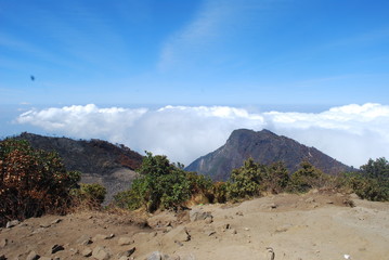 view of the mountain peak