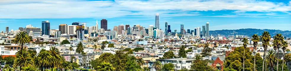 Gordijnen Panorama of San Francisco, California © Leonid Andronov