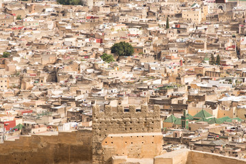 General view of the city of Fes, Morocco, North Africa