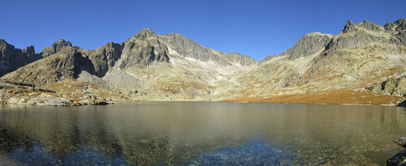 Panorama Tatry Słowackie - Dolina Pięciu Stawów Spiskich - Pośredni Spiski Staw, Lodowy Szczyt i Lodowa Kopa © Ola i Eryk