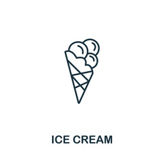 Ice Cream icon from fastfood collection. Simple line element Ice Cream symbol for templates, web design and infographics