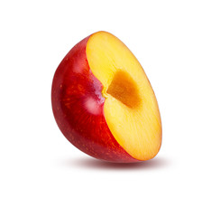 Plum isolated on white background with clipping path