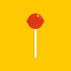 Red lollipop. Vector icon