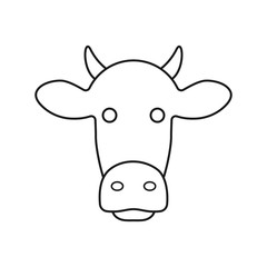 Cow flat icon. Vector illustration.