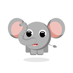 elephant vector illustration. Flat design