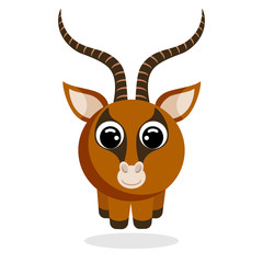 gazelle vector illustration. Flat design