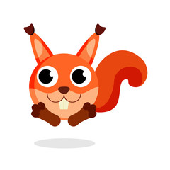 squirrel vector illustration. Flat design