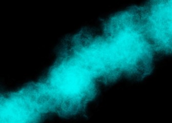 Light blue nebula across picture on black background