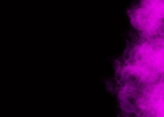 Purple nebula on black background