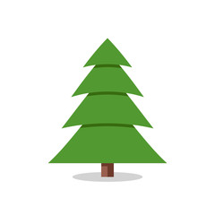 Fototapeta premium Collection of Christmas trees, modern flat design. 