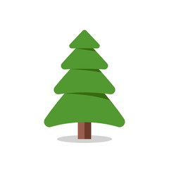Fototapeta premium Collection of Christmas trees, modern flat design. 