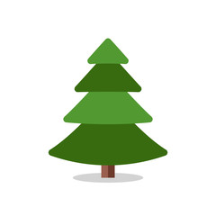 Collection of Christmas trees, modern flat design. 