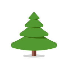 Collection of Christmas trees, modern flat design. 