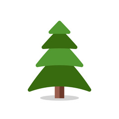 Collection of Christmas trees, modern flat design. 