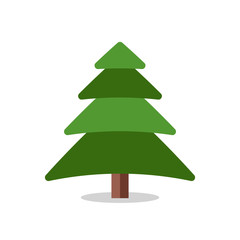Collection of Christmas trees, modern flat design. 