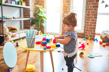 little girl in kindergarten