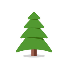 Collection of Christmas trees, modern flat design. 