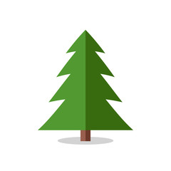 Obraz premium Collection of Christmas trees, modern flat design. 