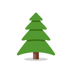 Collection of Christmas trees, modern flat design. 