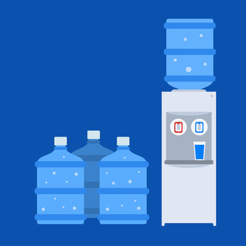 Water Dispenser Machine. Isolated Vector Illustration