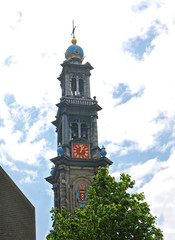 Fototapeta na wymiar Public clock in Amsterdam