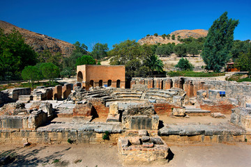 CRETE ISLAND, GREECE. The Roman Odeon of the ancient city of Gortyna (or 